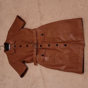 Leather, Tailored dress/belt; Irregular size - see pics:  brand new w/o tags;